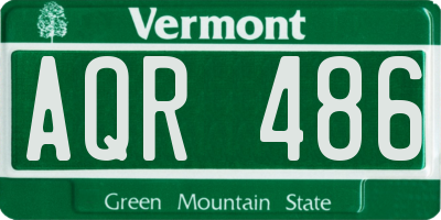 VT license plate AQR486