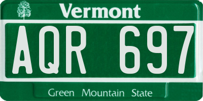 VT license plate AQR697