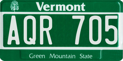 VT license plate AQR705