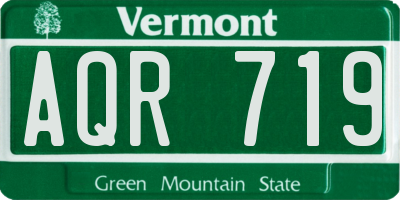 VT license plate AQR719