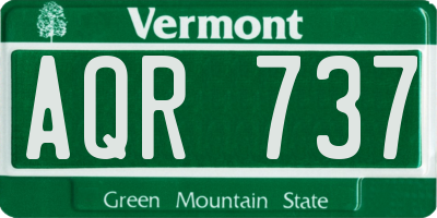 VT license plate AQR737