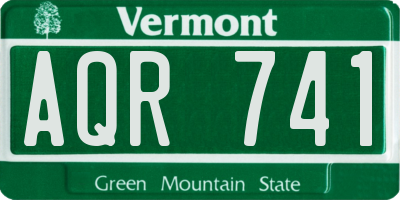 VT license plate AQR741