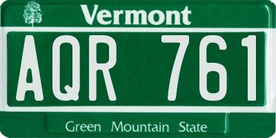 VT license plate AQR761