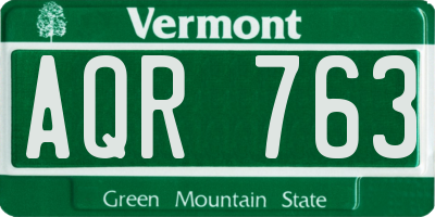 VT license plate AQR763