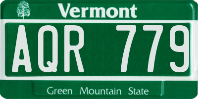 VT license plate AQR779