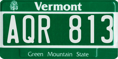 VT license plate AQR813