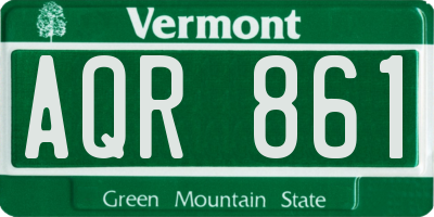 VT license plate AQR861