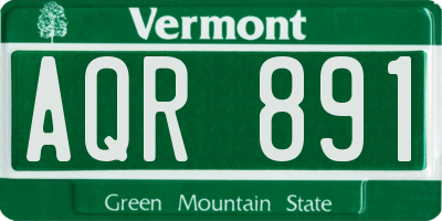 VT license plate AQR891