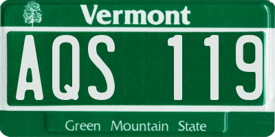 VT license plate AQS119