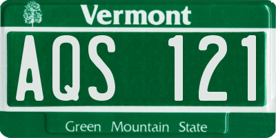 VT license plate AQS121