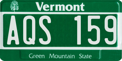 VT license plate AQS159