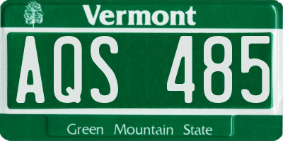 VT license plate AQS485