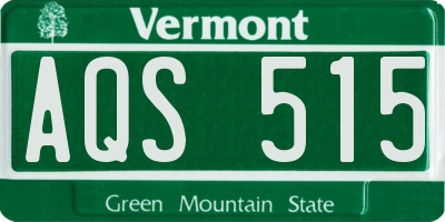 VT license plate AQS515