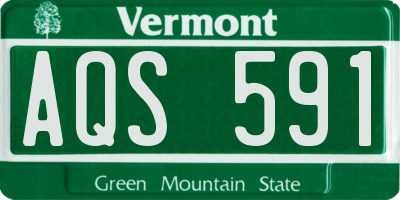 VT license plate AQS591