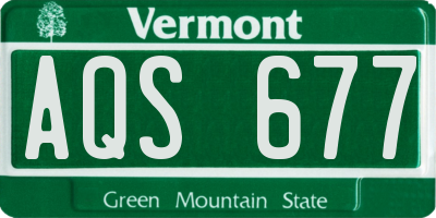 VT license plate AQS677