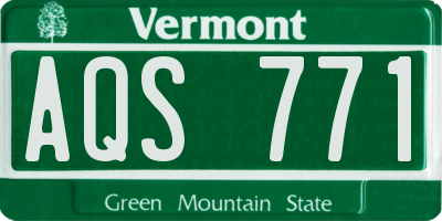 VT license plate AQS771