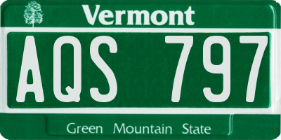 VT license plate AQS797