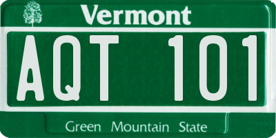 VT license plate AQT101