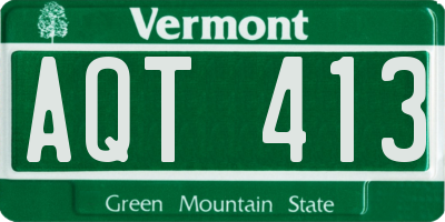 VT license plate AQT413
