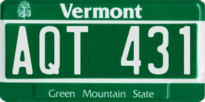 VT license plate AQT431