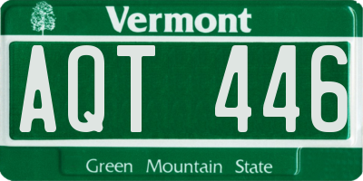 VT license plate AQT446