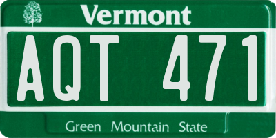 VT license plate AQT471