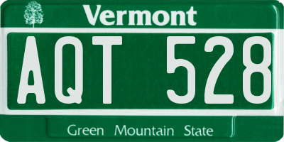 VT license plate AQT528