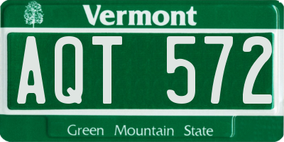 VT license plate AQT572