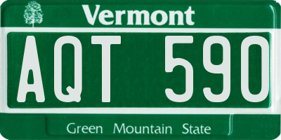 VT license plate AQT590