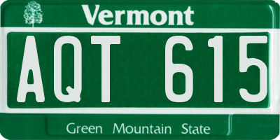VT license plate AQT615