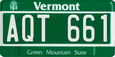 VT license plate AQT661