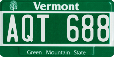 VT license plate AQT688