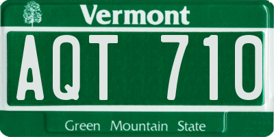 VT license plate AQT710