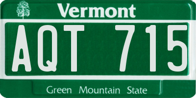 VT license plate AQT715