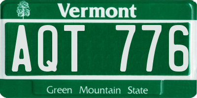 VT license plate AQT776