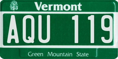 VT license plate AQU119