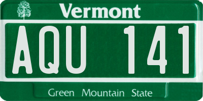 VT license plate AQU141