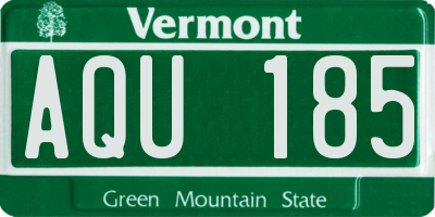 VT license plate AQU185