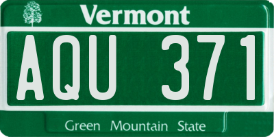 VT license plate AQU371