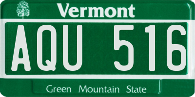 VT license plate AQU516