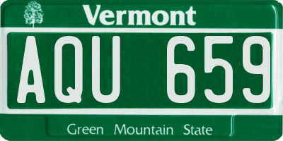 VT license plate AQU659