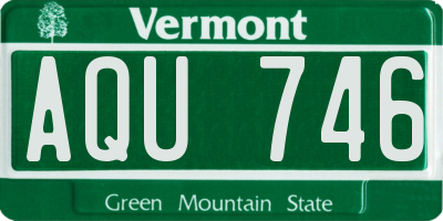 VT license plate AQU746
