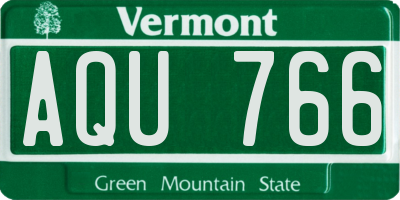 VT license plate AQU766