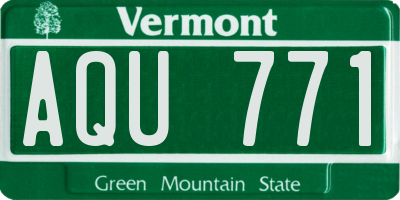 VT license plate AQU771