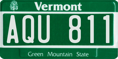 VT license plate AQU811