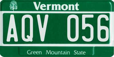VT license plate AQV056