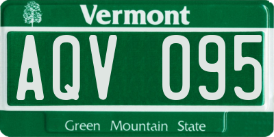 VT license plate AQV095