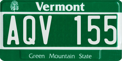 VT license plate AQV155