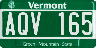 VT license plate AQV165
