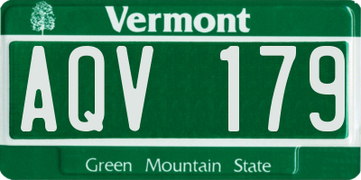 VT license plate AQV179